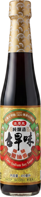 高慶泉 古早味薄鹽醬油露 釀造醬油, 410ml, 1瓶