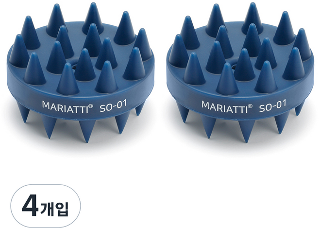 Mariatti 洗髮刷 頭皮按摩球, 藍色, 4個