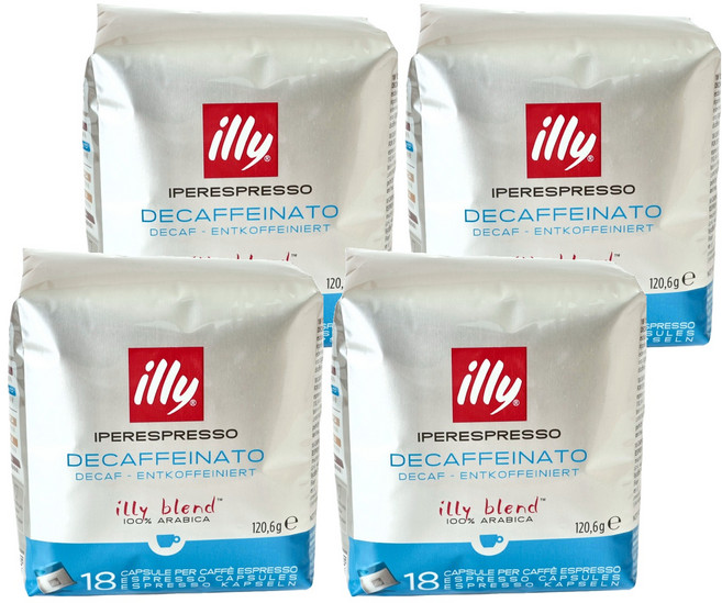 illy 意利 低咖啡因咖啡膠囊, 6.7g, 18顆, 4袋