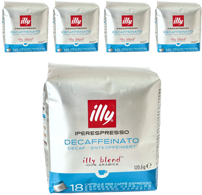 illy 意利 低咖啡因咖啡膠囊, 6.7g, 18顆, 5袋