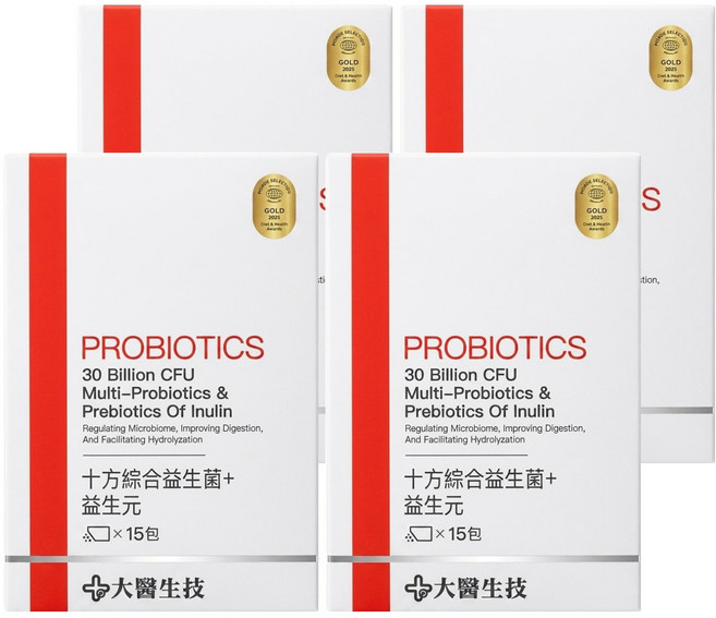 大醫生技 十方綜合益生菌 + 益生元, 15包, 3g, 4盒