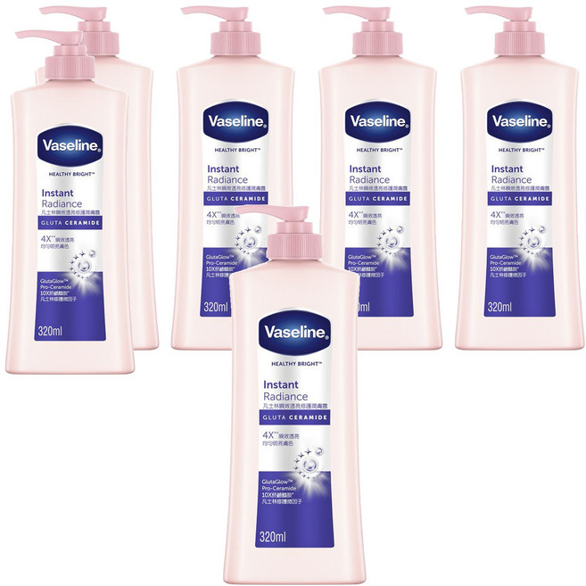Vaseline 凡士林 瞬效透亮修護潤膚露, 320ml, 6件