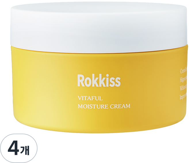Rokkiss Vitaful 弱酸性美白保濕霜, 120g, 4個