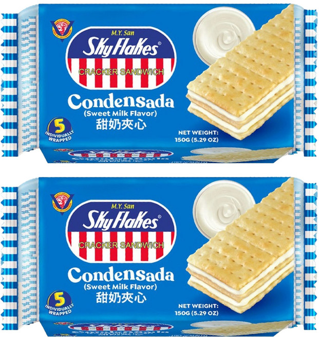 SkyFlakes 空中霸王甜奶夾心餅乾, 150g, 2袋