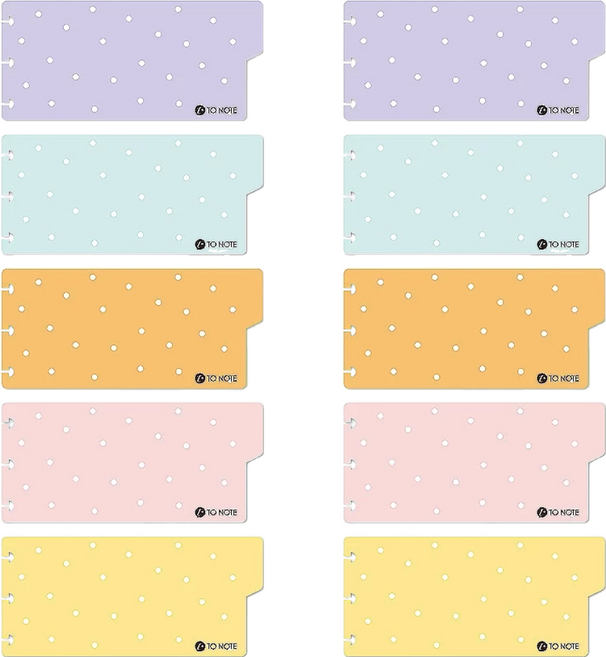 TO NOTE Lite 自選分隔頁 繽紛點點 5入 158x72mm, 2包