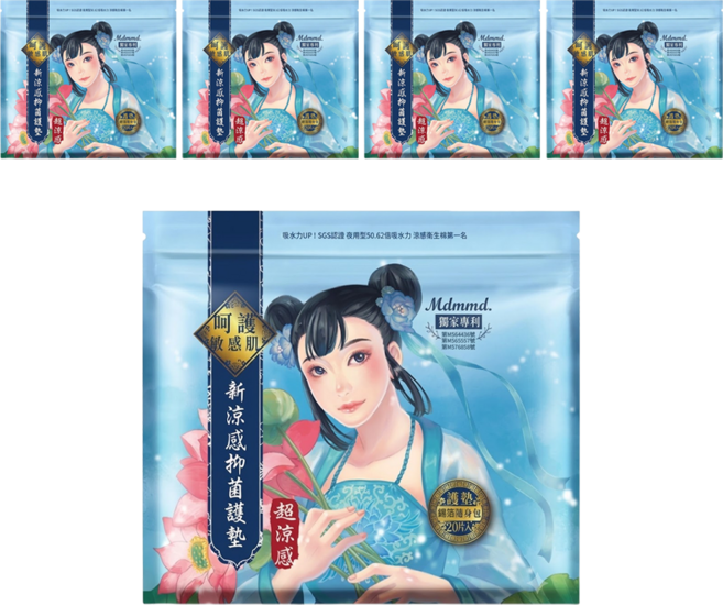Mdmmd. 明洞國際 後宮超涼感系列 新涼感抑菌護墊, 15cm, 20片, 5包