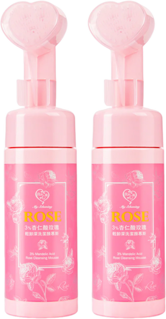 MY SCHEMING 我的心機 3%杏仁酸玫瑰輕卸深洗潔顏慕斯, 150ml, 2件