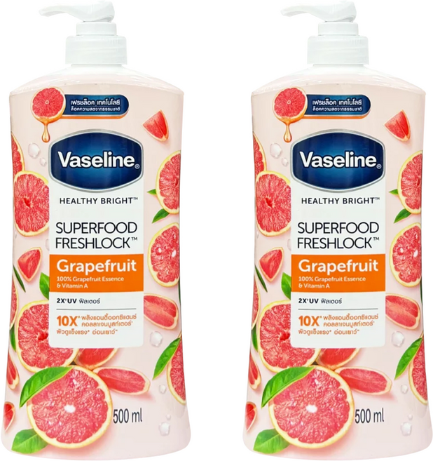 Vaseline 凡士林 乳液 葡萄柚 + VT-A, 2瓶, 500ml