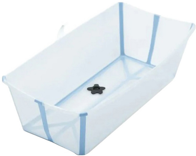 STOKKE Flexi Bath X-Large 摺疊式浴盆加大版 49L, Ocean Blue 冰河藍