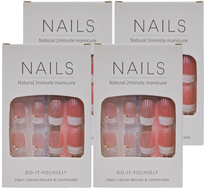Paula's Nail 寶拉美甲 星月蝴蝶美甲貼片, AP69189 大甲中長款, 4盒