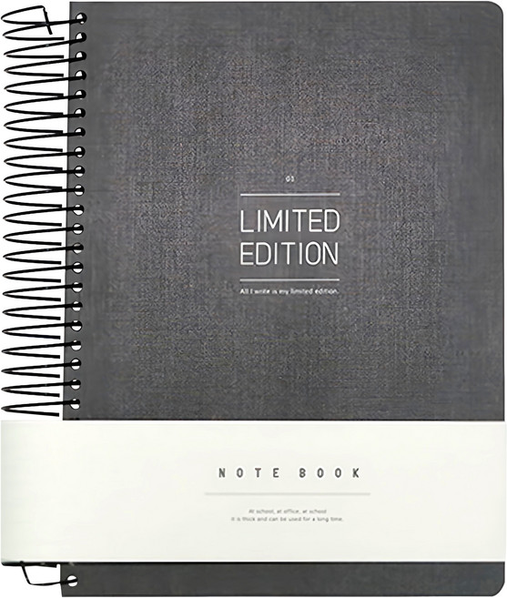 PINKFOOT Limited Edition 字樣 線圈筆記本 8mm行距, 黑色, 1本