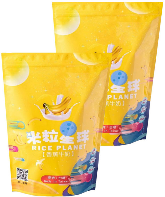 稻味 米粒星球 香蕉牛奶, 100g, 2包