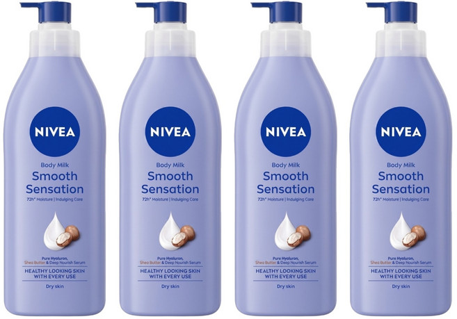NIVEA 妮維雅 絲滑瑩亮乳液, 400ml, 4瓶