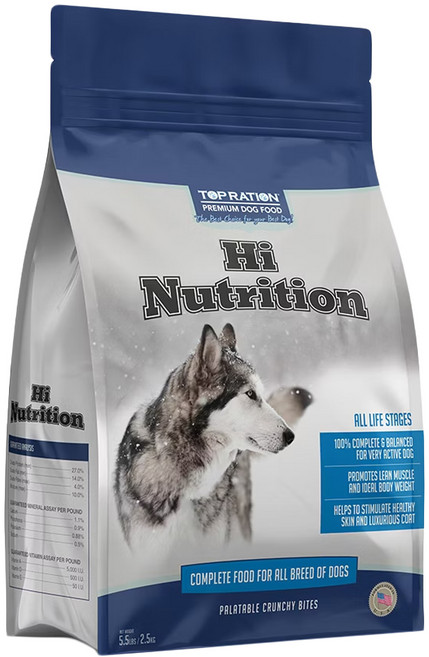 TOP RATION 全齡犬 PREMIUM DOG FOOD 能量補給配方 乾飼料, 嚴選火雞 + 羊肉, 2500g, 1袋