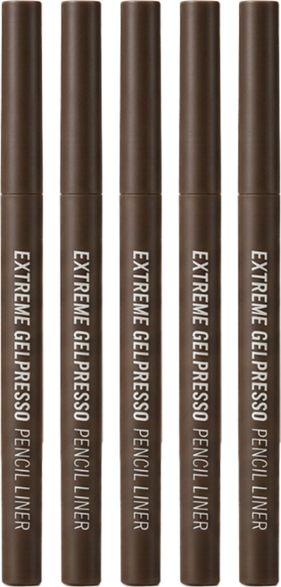 CLIO 珂莉奧 EXTREME 方管眼線膠筆 0.35g, 01黑棕色, 5支