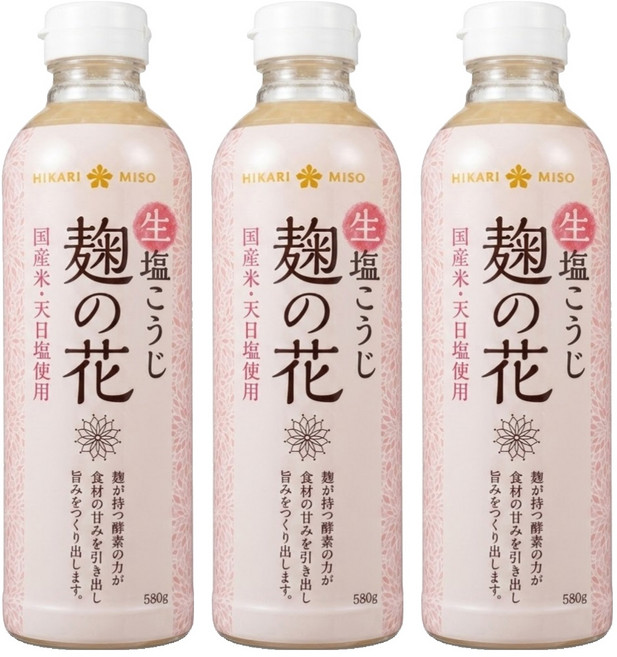 HIKARI MISO 麴之花 生鹽麴, 580g, 3瓶