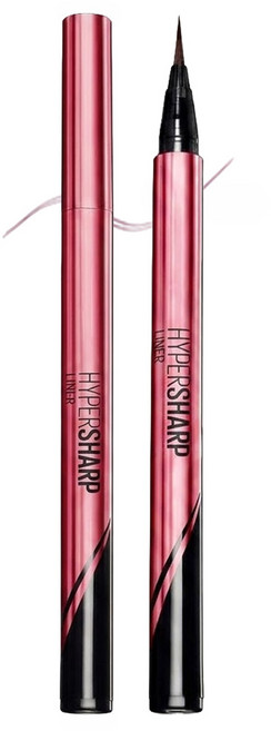MAYBELLINE 媚比琳 台灣公司貨 超激細抗暈眼線液抗手震版, 蜜桃棕, 1支
