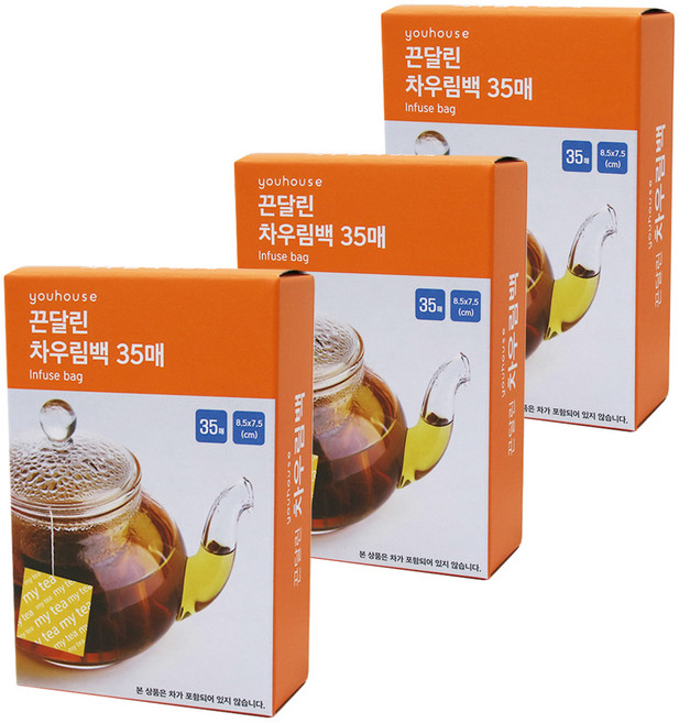 youhouse 附繩茶包袋 35入, 混合顏色, 3個