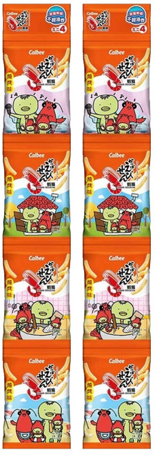 Calbee 卡樂比 Kappa Ebisen 河童蝦條 燒烤口味 4包, 56g, 2組