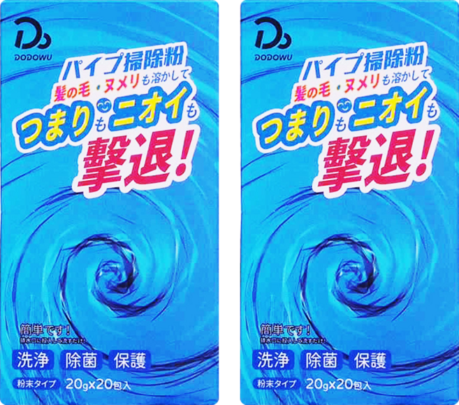 DODOWU 嘟嘟屋 強效管道疏通粉 20包, 400g, 2盒
