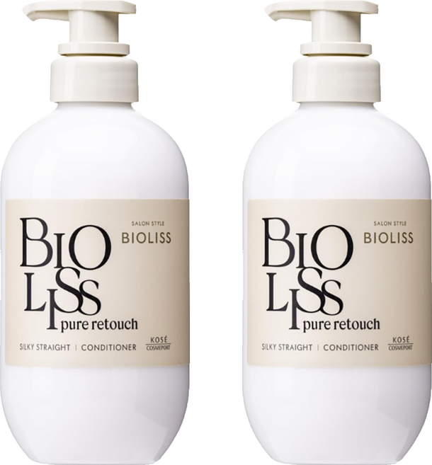 KOSE 高絲 BIOLISS 苾歐莉絲 PURE系列 潤髮乳 直髮柔順, 480ml, 2瓶