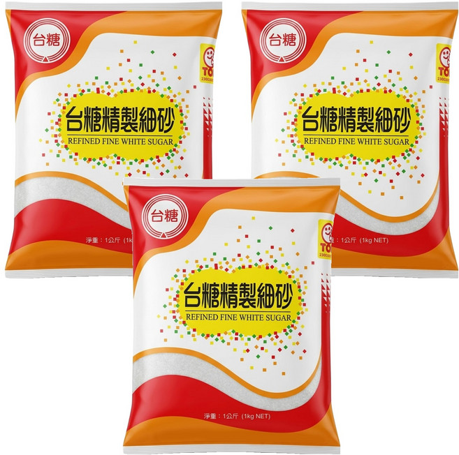 台糖 精製細砂糖, 1kg, 3包