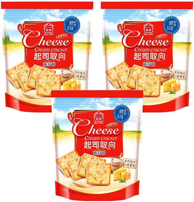 義美 起司取向蘇打餅乾, 300g, 3包
