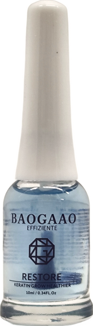 BAOGAAO 極致角蛋白重建護甲油, 米色 + 藍色, 10ml, 1瓶
