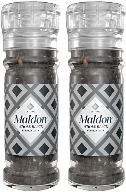 Maldon 馬爾頓 黑胡椒研磨罐, 50g, 2瓶
