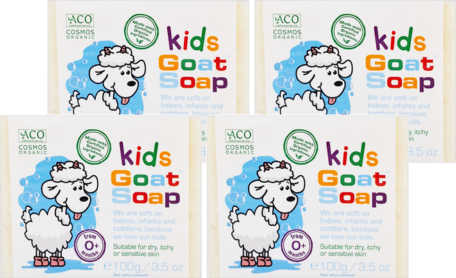 澳洲 Goat 台灣公司貨 Soap羊乳皂 兒童, 100g, 4個