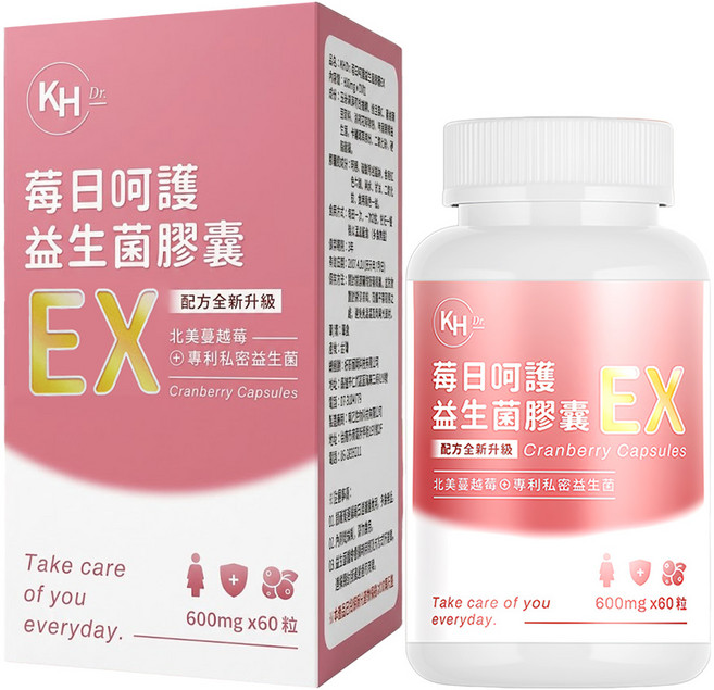 KHDr. 莓日呵護 益生菌膠囊EX, 60顆, 600mg, 1罐