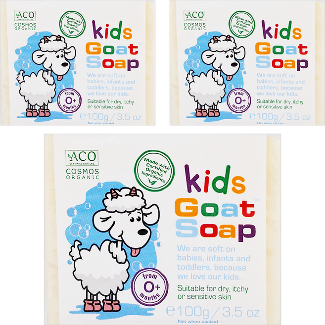 澳洲 Goat 台灣公司貨 Soap羊乳皂 兒童, 100g, 3個