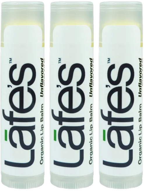 Lafes 純自然護唇膏, 無味, 4.25g, 3支