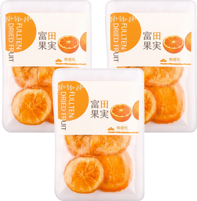 FULL TEN 富田 柳橙干, 3個, 60g