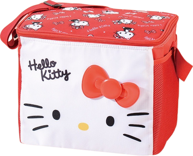Hello Kitty 凱蒂貓 立體側背保冷袋 30 x 26 x 22cm 紅色, 1個