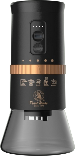 Pearl Horse 寶馬 充電式 便攜式電動磨豆機 80ml 曜黑色 TA-SHW-X5-BK 1個