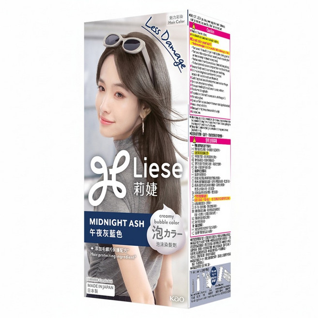 Liese 莉婕 泡沫染髮劑, 午夜灰藍色, 1個
