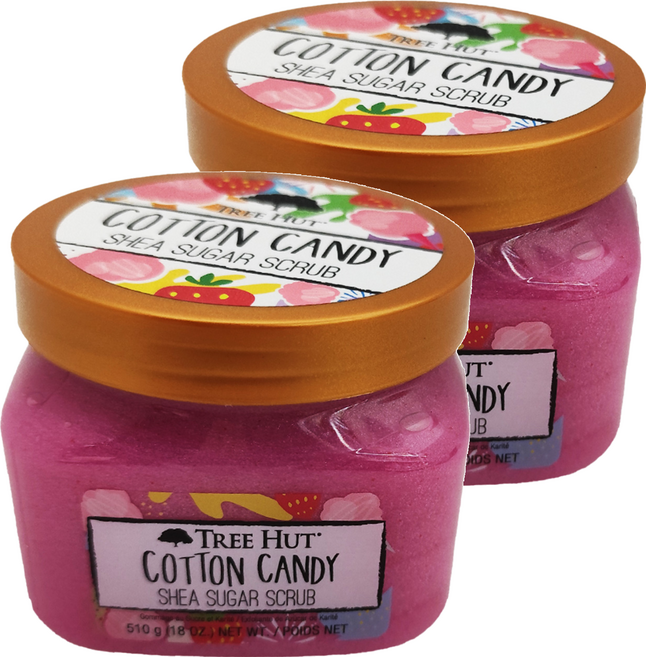 TREE HUT 乳油木蜜糖身體磨砂膏 Cotton Candy 18oz(510g), 510g, 2件