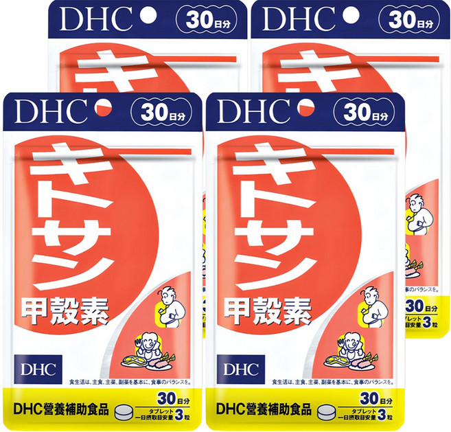 DHC 台灣公司貨 甲殼素 30日份 營養輔助食品, 265mg, 90錠, 4包