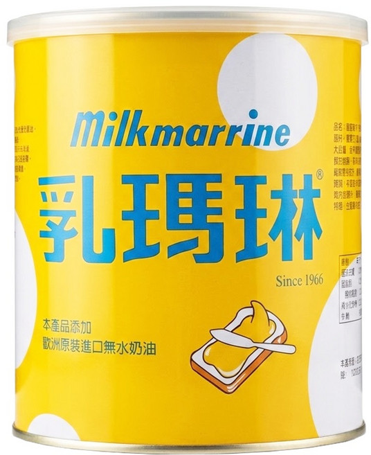 Milkmarrine 乳瑪琳 人造奶油, 2.6kg, 1罐