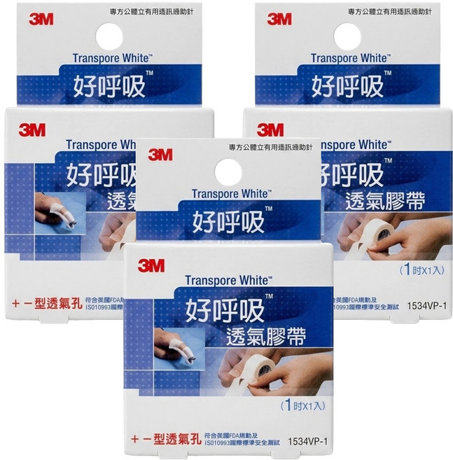 3M 好呼吸透氣膠帶 1吋, 3盒