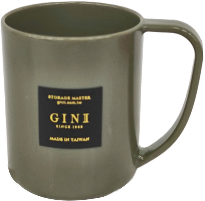 GINII 基尼 食品級質感簡約漱口杯 4797 小 9.7 x 7 x 8.5cm 80g 200ml, 莫蘭迪綠, 1個
