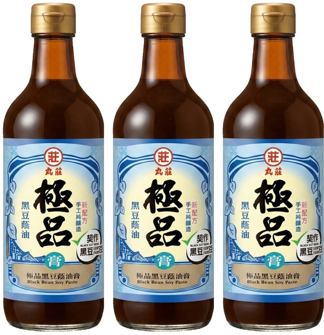 丸莊醬油 極品黑豆蔭油膏, 550g, 3瓶