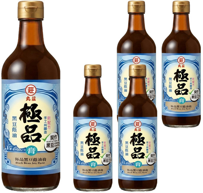 丸莊醬油 極品黑豆蔭油膏, 550g, 5瓶