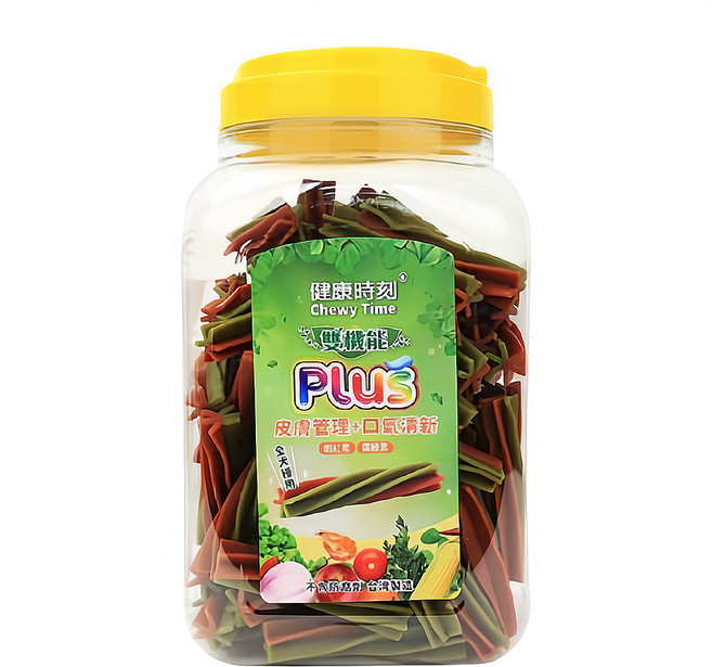 Chewy Time 健康時刻 雙機能, 1桶, 1.35kg, 蝦紅素+葉綠素