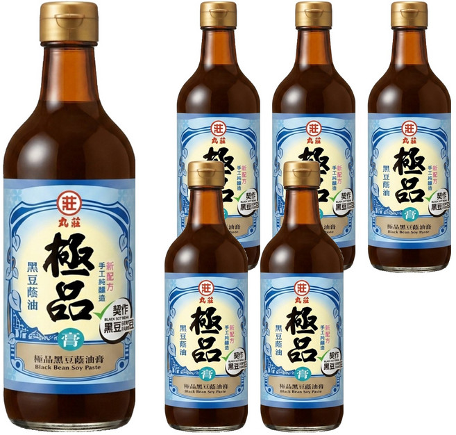 丸莊醬油 極品黑豆蔭油膏, 550g, 6瓶