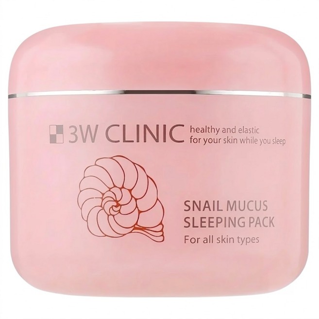 3W CLINIC 蝸牛緊實彈力晚安凍膜 100ml, 1入, 1罐
