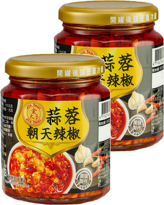 金太子 蒜蓉朝天辣椒, 350g, 2罐