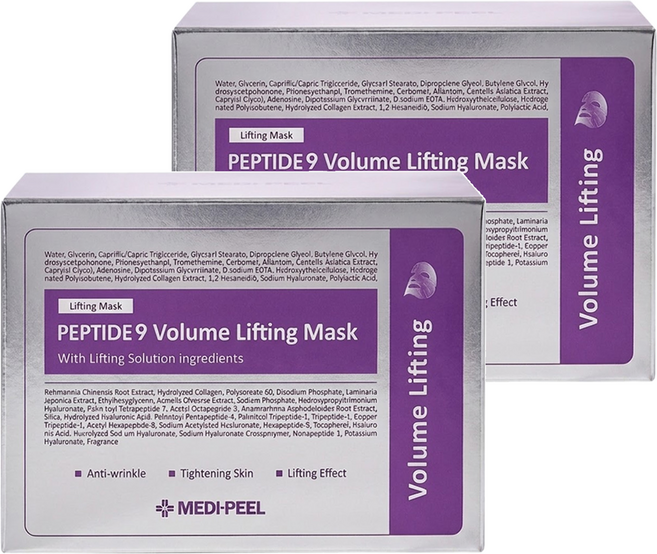 MEDIPEEL 美蒂菲 台灣公司貨 九胜肽緊緻面膜 25ml, 50片, 2盒
