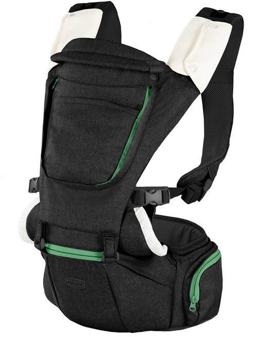 chicco HIP SEAT輕量全方位坐墊 機能嬰兒揹帶, 海盜黑, 1個